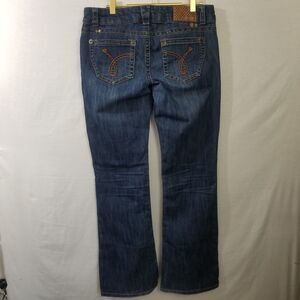Juniors Jolt Jeans Size 11 Straight Boot Cut With Stretch 34/33